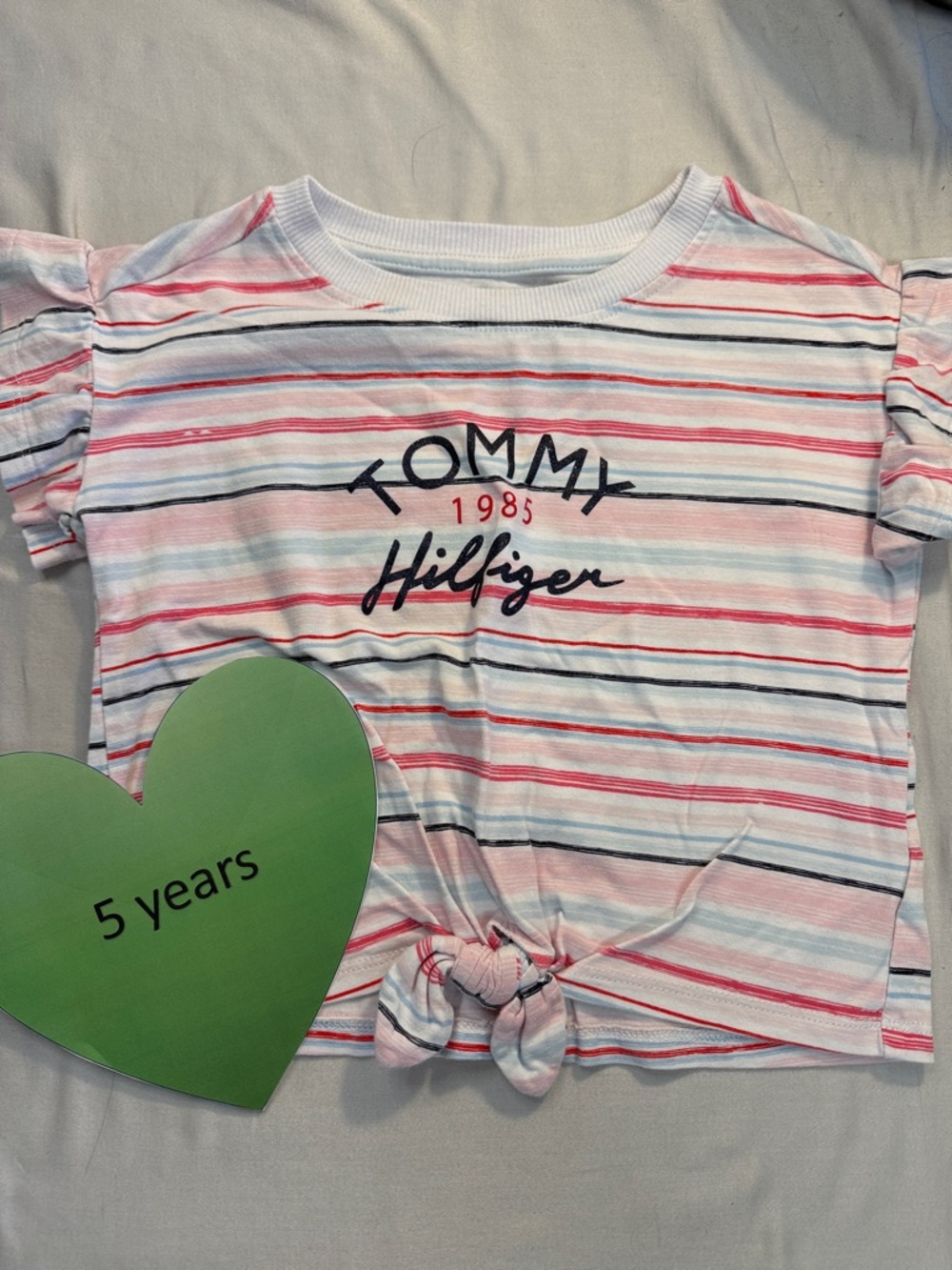 Tommy Hilfiger - Kids Striped Pink and White Top
